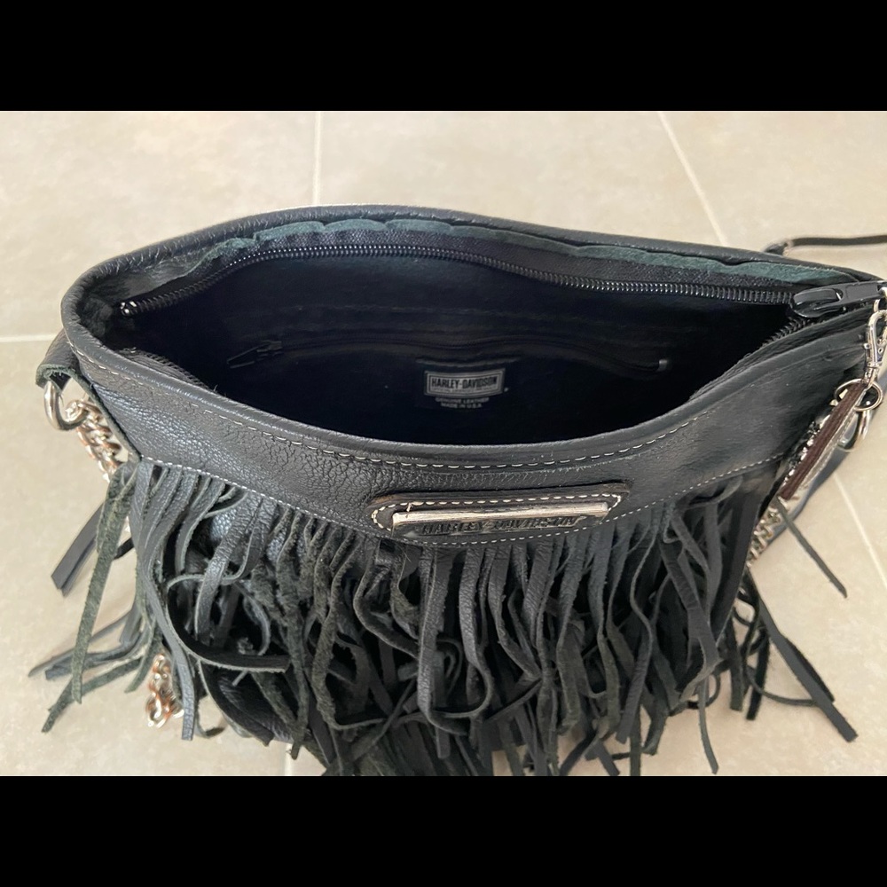 Harley Davidson leather shoulder bag